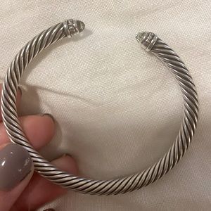 David Yurman Cable Classics Bracelet. Prasiolite with diamonds size small. 5mm.